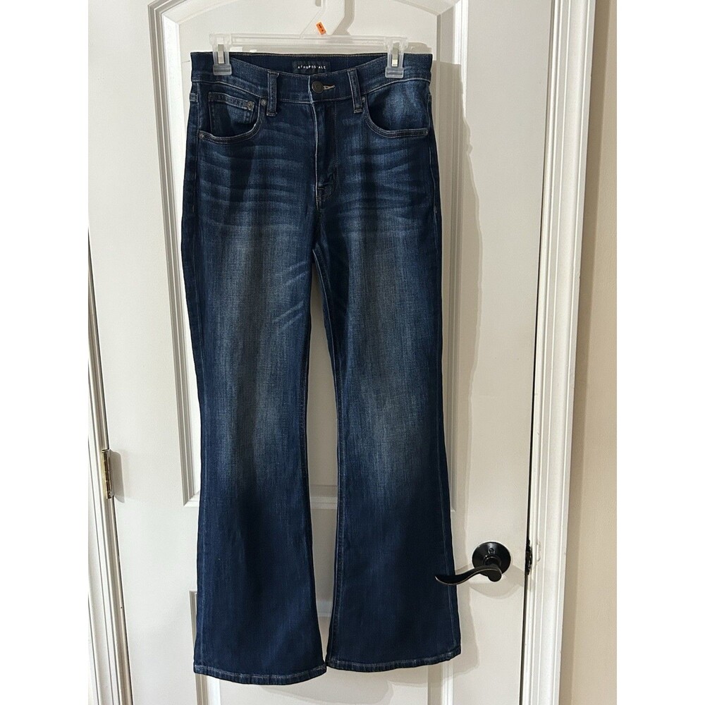 Aeropostale Womens Size 4 Y2K High Rise Flare Jeans Blue Denim Stretch
